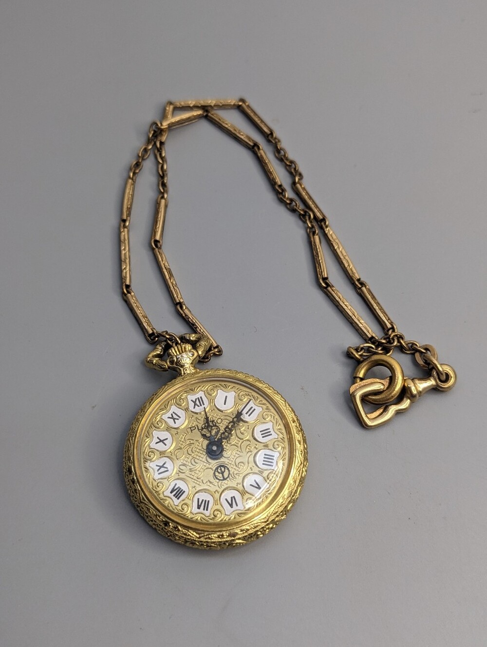 Plato Ladies Pendant Watch Chatelaine Style Manual Wind Working 1970s